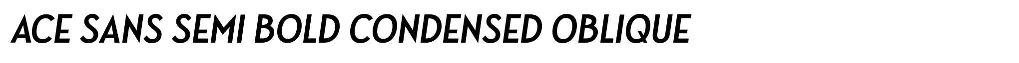 Ace Sans Semi Bold Condensed Oblique image